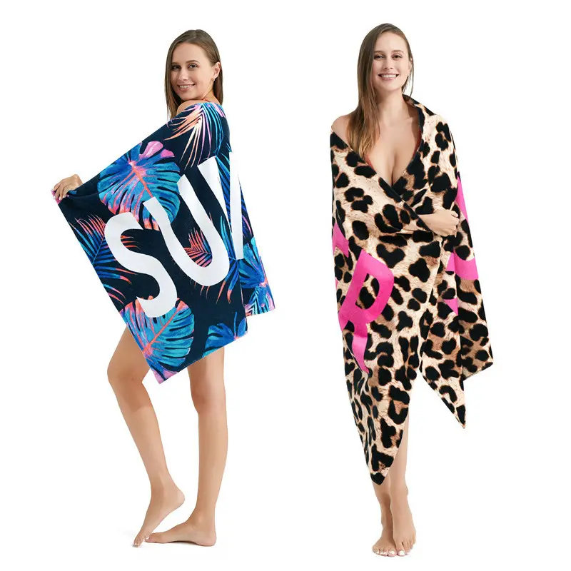 Auf Lager Schneller Versand Summer Beach 100% Baumwolle Samt Leicht gewicht 70*145cm Rechteck Swim Surf Strand tücher für Frauen
