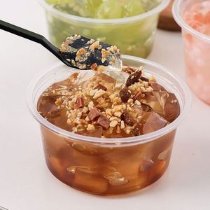CJF Manufacturer Custom Logo Silk Screen Printed <b>Plastic</b> PET <b>Cups</b> Sipping Lids Clear Bowls 12oz-32oz Sizes for Tea Coffee Juice - Product Image 2