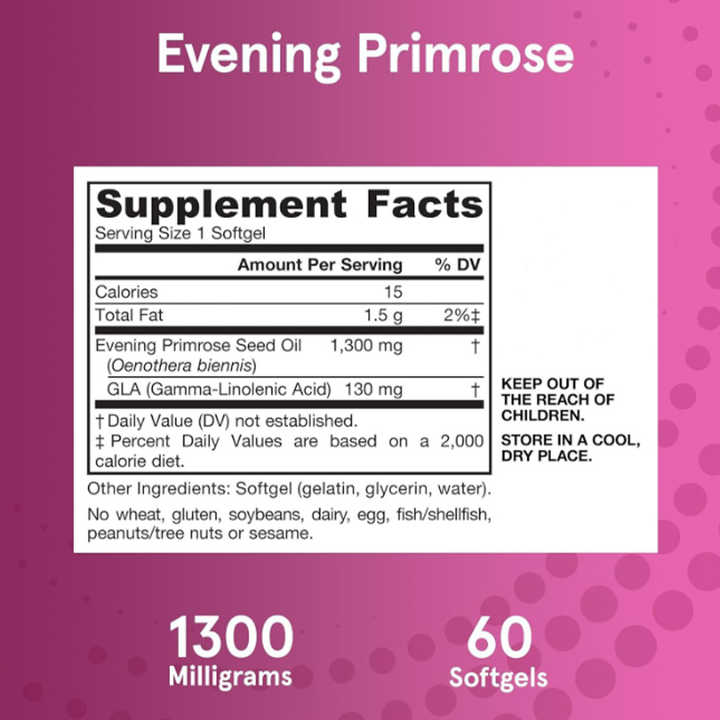 OEM Private Label Evening Primrose Oil Capsules Vegan Dietary