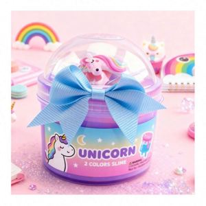 Premium Handmade Glitter Decoration <b>Slime</b> Pack Colorful Fluffy DIY Playdough Safe Creative Stress Relief Toy for Kids - Product Image 4