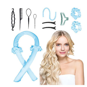 Ensemble de rouleaux à cheveux sans chaleur, finition satinée en forme de U pour femmes paresseuses, grandes boucles ondulées, aucun repassage requis - Product Image 2