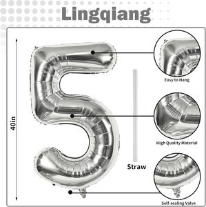 New 40 Inches Chocolate Color Numbers Foil <b>Balloon</b> Single Inflatable Helium <b>Balloon</b> Party <b>Decoration</b> Halloween Easter - Product Image 6