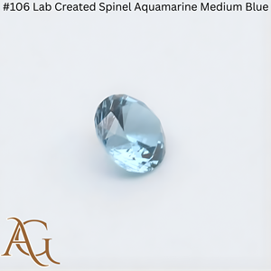 Spinelle cultivée en laboratoire # 106 Spinelle Aquamarine bleu moyen créée en laboratoire, brutes, synthétiques, certifiées Flame Fusion, simulées - Product Image 5