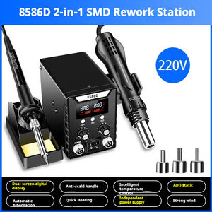 สถานีบัดกรี 8586D 60w หัวแร้งบัดกรี 2-in-1 สถานีบัดกรีอเนกประสงค์ หัวแร้งบัดกรีและปืนลมร้อน - Product Image 3