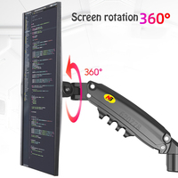 H80 Soporte de Escritorio Ergonómico de Movimiento Completo 2-9kg Capacidad de Carga 17-27 \ "LCD LED Monitor TV Soporte Escritorio Resorte de Gas Aluminio