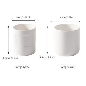 Porte-bougie simple en céramique blanche, cylindrique, vide, pour décoration intérieure, fabriqué à Chaozhou - Product Image 4