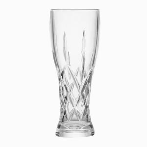 Chope à bière en verre texturé torsadé élégant avec une construction transparente comme du cristal pour les fêtes à la maison, les barbecues en plein air et la détente quotidienne - Product Image 2