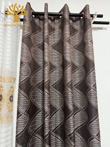 Lot de 3 rideaux jacquard à œillets, prêts à poser, occultants, modernes, économiques, pour petites pièces tropicales - Product Image 4