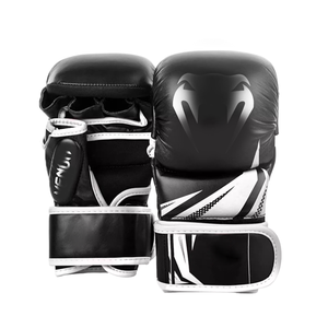Wholesale <strong>Custom</strong> logo PU Leather <strong>MMA</strong> Training <strong>Gloves</strong> <strong>MMA</strong> Sparring Half Finger <strong>Gloves</strong> - Product Image 1