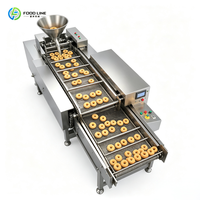 Machine à frire les beignets automatique compacte et continue, machine à faire des beignets de taille moyenne pour boulangerie