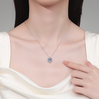 Collar con Colgante de Moissanita de Corte Ovalado, Plata de Ley 925, Chapado en Rodio, Certificado GRA, Regalo de Boda de Lujo para Mujer