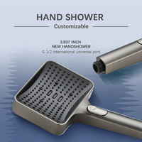 Pommeau de douche à effet pluie gris pistolet 14 pouces personnalisable eau chaude froide robinet de salle de bain dissimulé ensembles de système de douche à surface brossée