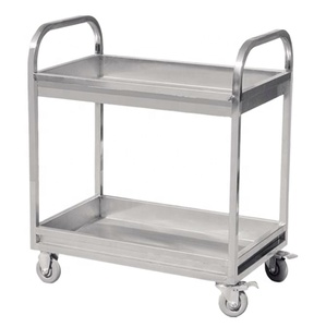 Food <b>Trolley</b> Cart Double Layer Collecting Dishes <b>Trolley</b> Residual Food Collection <b>Trolley</b> - Product Image 1