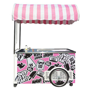 <strong>Ice</strong> <strong>Cream</strong> Vending <strong>Cart</strong> for Sale Concession Snack Food Push <strong>Cart</strong> Mobile Selling <strong>Cart</strong> - Product Image 5