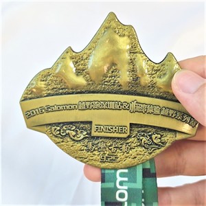 个性化热销优质镀金3D曲线狮形设计锌合金铁质运动奖牌带定制丝带 - Product Image 5