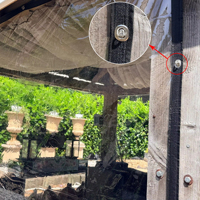Lot de 50 œillets ovales en cuivre avec attaches à verrouillage rotatif pour pergola, bâche et filet pare-soleil
