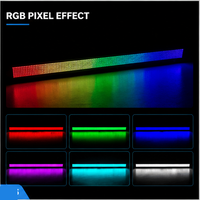 Barra de Luz LED RGB Lineal de 1296 Píxeles, 16 Segmentos, DMX512, 1-30Hz, Efecto de Fondo a Todo Color para Conciertos, Estudios de TV