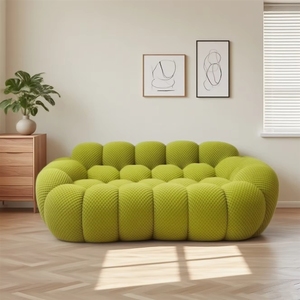 Poltrona Moderna di Lusso Convertibile ed Estensibile a Nido d'Ape, Set Divano Bubble in Morbido Velluto e <span class=keywords><strong>Spugna</strong></span> <span class=keywords><strong>per</strong></span> Soggiorno - Product Image 2