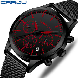 Relojes CRRJU nuevos para hombre, reloj de pulsera de moda para negocios, deportivo, resistente al agua, cronógrafo, reloj de cuarzo. - Product Image 3