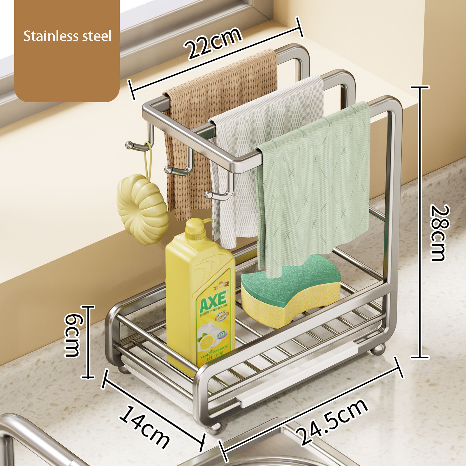 Color de acero inoxidable