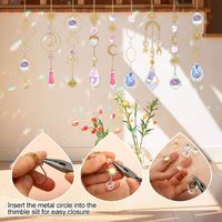 Kit d'attrape-soleil élégant en cristal bricolage 200 pièces 370 pièces Design Art déco moderne pour les décorations de Noël de fête en plein air en forme de lune en verre