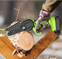 Mini-tronçonneuse sans fil 21V, 4 pouces, batterie lithium, outil électrique, 2 batteries, 1 chargeur, 1,5 Ah, pour la coupe du bois, du métal et des carreaux