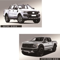 Accessoires Auto de haute qualité 2012-2021 Ranger T6 T7 T8 kit de carrosserie de pare-chocs de voiture pour Ford Ranger mise à niveau F150 Raptor bodykit
