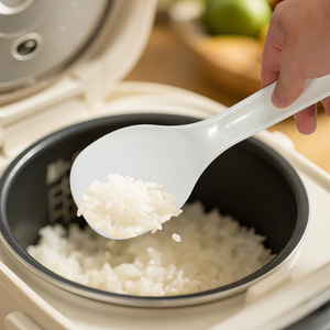 Cuchara para arroz, utensilio de cocina blanco resistente al calor, antiadherente, de calidad alimentaria - Product Image 4