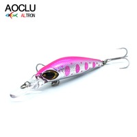 AOCLU Naufrage Crankbait 50mm 4.2g Plongée Rapide 1.0m Shad Jerkbait Minnow Leurre Hochet pour Basse VMC Crochet
