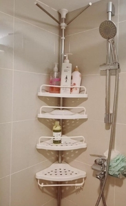 Hot bán treo tường hiển thị 2.6m bán buôn phòng tắm vòi hoa sen kệ có mục đích lưu trữ Giá kim loại góc lớp kệ - Product Image 5