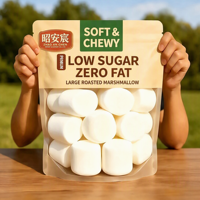 160g Hete Aanbieding Grote Geroosterde Marshmallows Laag in Suiker Vetvrij Zachte Kauwbare Groothandel voor Kampvuur S'mores Warme Chocolade