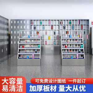 Stainless Steel Cup <b>Cabinet</b> 5 Floors <b>Lockable</b> <b>Storage</b> For Workshop Rest Room Security Feature - Product Image 3