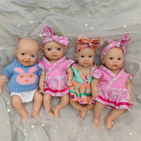 8-Zoll Mini-Puppen Wasserdichte Silikon-Reborn-Puppe Realistische Babypuppe Handgefertigte Kunstpuppe OEM ODM Maßanfertigung