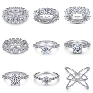 Bague de Fiançailles et d'Anniversaire de Luxe pour Femme en Argent Sterling 925 Plaqué Rhodium avec Zircons Sertis, Idéale pour Cadeau ou Fête - Product Image 3