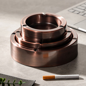 Kaiwang Stainless Steel Ashtray Round Thickened Durable For Bars Cafes Factory Direct Sales - Product Image 1