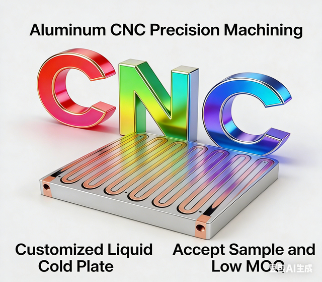 Copper Pipe Heater Changer Aluminum Liquid to Liquid Tec Cold Plate Car Electronic Equipment CNC Machining