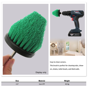 Brosses <span class=keywords><strong>de</strong></span> nettoyage coniques vert foncé <span class=keywords><strong>de</strong></span> 2,5 pouces, tige <span class=keywords><strong>de</strong></span> 6,35 mm, tête <span class=keywords><strong>de</strong></span> brosse électrique conique pour le nettoyage domestique et automobile - Product Image 5