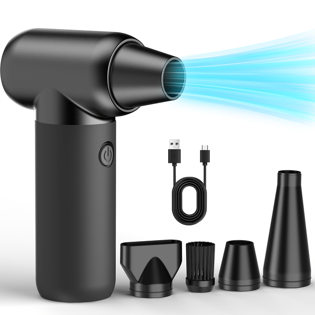 Rechargeable Cordless Air Duster Blower High Speed Brushless Motor Portable Battery Powered Jet Fan