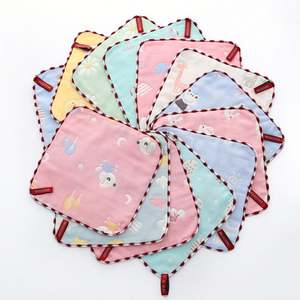 Serviettes pour bébé en gaze de coton pur, douces et absorbantes, 6 couches, 25*25CM, tissées, pour le bavoir, le visage, le bain, le mouchoir pour enfants, salle de bain - Product Image 2