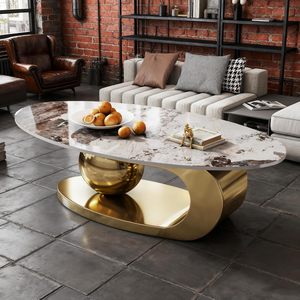 Mesas de Centro Móviles Pequeñas de Metal Retro, Mesas de Centro Modernas de Lujo Portátiles de Estilo Nórdico para Sala de Estar, Mesa Auxiliar para Cama, Dormitorio - Product Image 5
