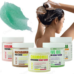 Shampooing exfoliant pour le cuir chevelu, traitement du cuir chevelu 2-en-1 à l'huile de menthe, traitement capillaire pour clarifier et éliminer les accumulations - Product Image 1