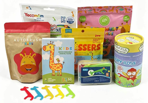 Boîte de recharge <span class=keywords><strong>sans</strong></span> BPA pour enfants, porte-fils <span class=keywords><strong>dentaire</strong></span> écologique et coloré avec animaux mignons, cure-dents et <span class=keywords><strong>fil</strong></span> <span class=keywords><strong>dentaire</strong></span> pour enfants - Product Image 5