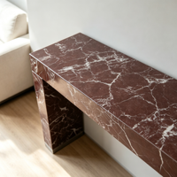 Maßgefertigte Moderne Minimalistische Eingangsbereich-Möbel Naturstein Marmor Konsole Gepäckbank für Villa und Hotel Marmor-Möbelset