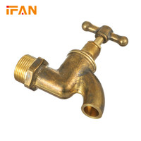 Handaifan robinets d'eau de cuisine jardin extérieur, taille complète 1/2-1 robinet de salle de bains, robinet en plastique en laiton