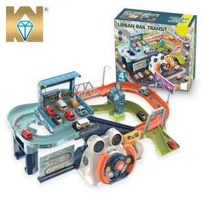 רכב הגה הרפתקאות Suppliers-KUNYANG צעצועי ילדי הגה לשחק רכבת מסלול סדרת להרכיב רכב הרפתקאות חניון צעצוע