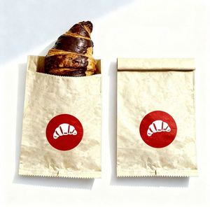 Custom Printed Eco-Friendly Greaseproof Food Grade Burger Packaging Bags with Kraft Material and Screen Printing - Product Image 6