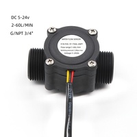 Capteur de débit d'eau à effet Hall G3/4 NPT3/4 avec sortie impulsion NPN pour contrôle de pompe à eau et chauffe-eau PLC