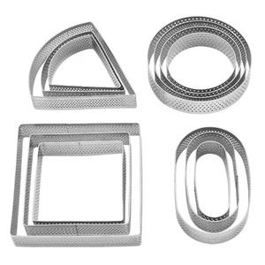 Anillo Redondo Metálico para Tartas de Acero Inoxidable, Utensilio de Repostería Resistente al Calor, Anillos Perforados para Pasteles, Mousse y Repostería, Herramientas para Hornear, Anillos para Tartas - Product Image 5