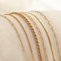 DIY minimalis berlapis emas memutar tali gelang susun 6 buah Set Perhiasan tahan air rantai ular datar baja nirkarat gelang