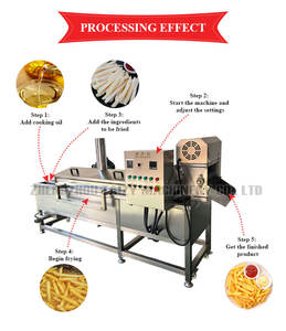 Friteuse industrielle continue pour nuggets <span class=keywords><strong>de</strong></span> poulet, chips <span class=keywords><strong>de</strong></span> pommes <span class=keywords><strong>de</strong></span> <span class=keywords><strong>terre</strong></span>, frites, chips <span class=keywords><strong>de</strong></span> banane plantain, anneaux d'oignon, cacahuètes, cacahuètes grillées - Product Image 3